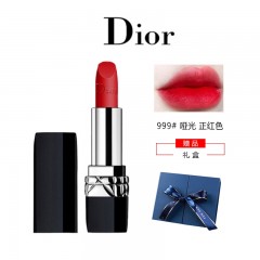 【香港直邮】Dior/迪奥 全新烈艳蓝金唇膏 丝绒哑光999 3.5g 礼盒套装