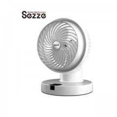 日本Sezze西哲空气循环扇电风扇家用台式涡轮遥控头落地静音对流 白色