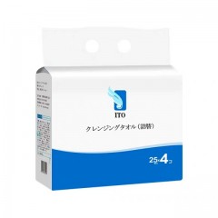 日本ITO盒装洗脸巾4连包替换装25*4包/提